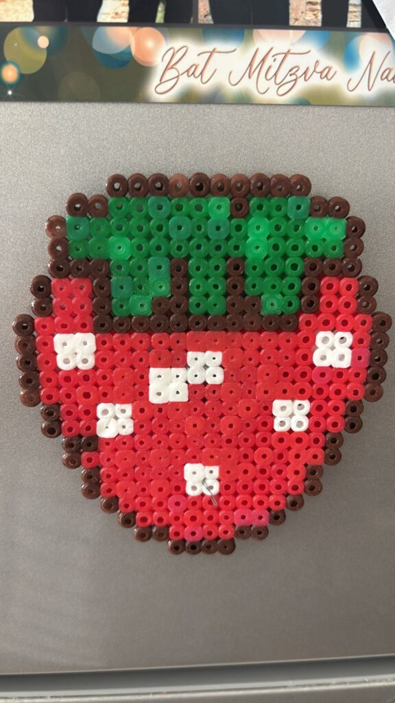 Red strawberry ironing beads