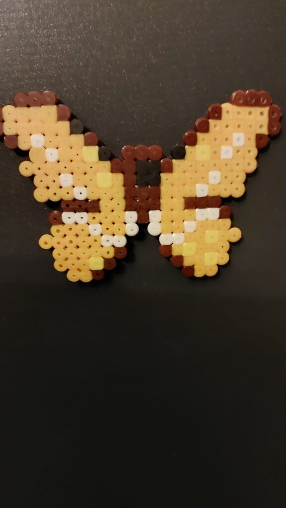 butterfly made of iron-on beads