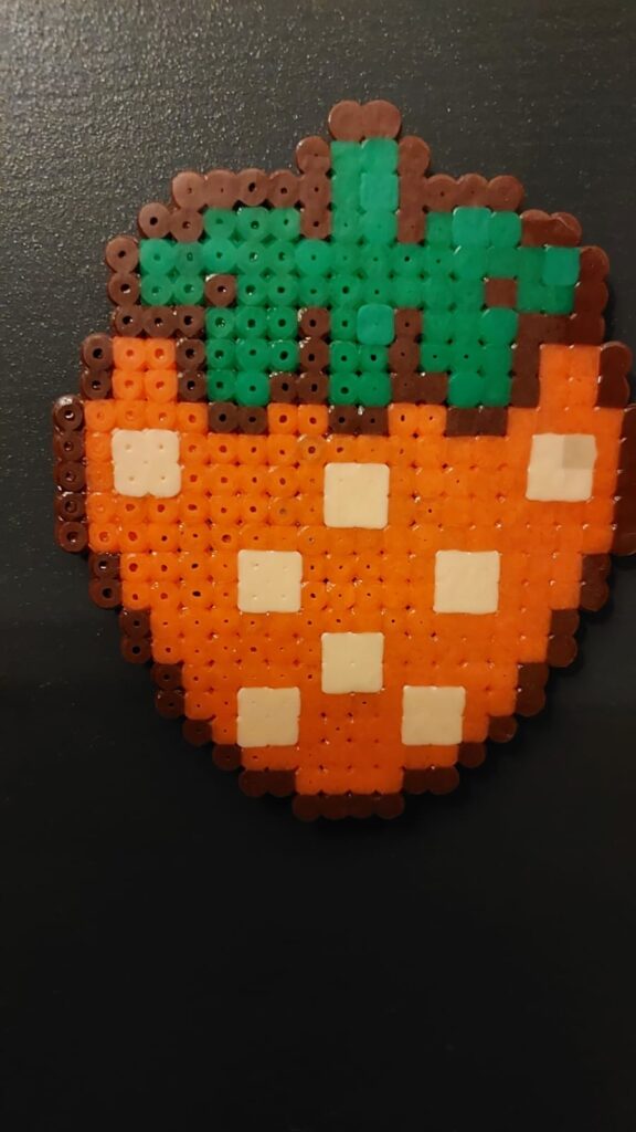 Strawberry Orange Iron-On Beads